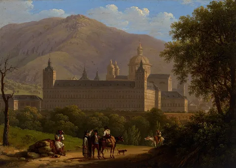 Giuseppe Canella, View of the Escorial (one of a pair)