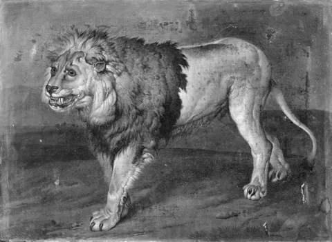 Philipp Ferdinand de Hamilton, A Lion in a Landscape