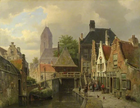 Willem Koekkoek, View of Oudewater