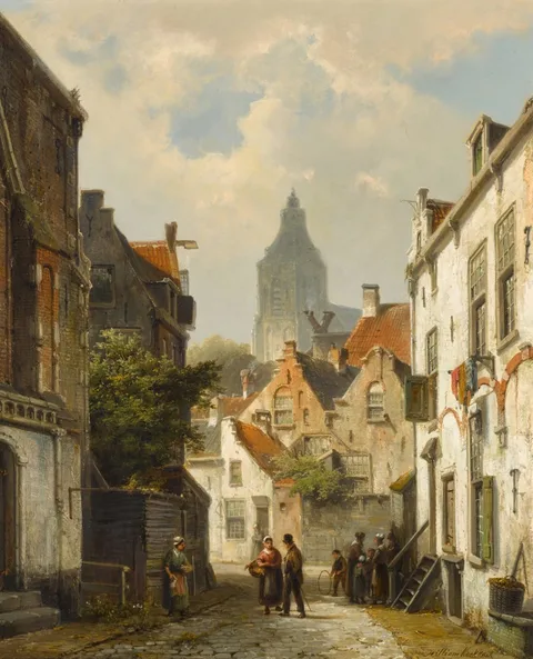 Willem Koekkoek, Dutch Street Scene