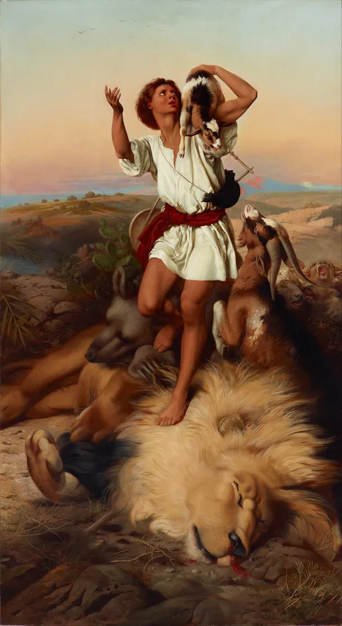 William Strutt, David's first victory