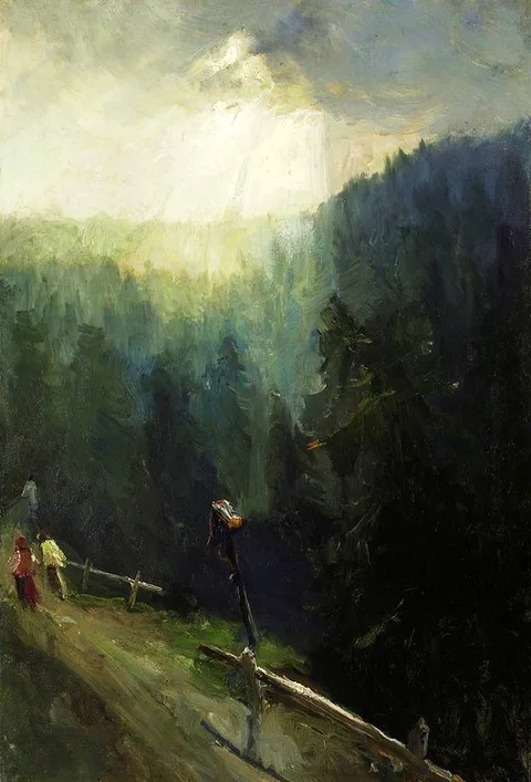 Ludwik de Laveaux, On the road to Morskie Oko.
