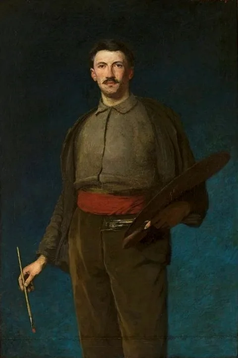 Ludwik de Laveaux, Self-portrait with a palette