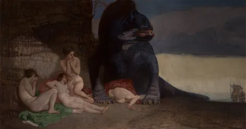 Rudolf Jettmar, Dragons and Beasts (Dragon and Girls)