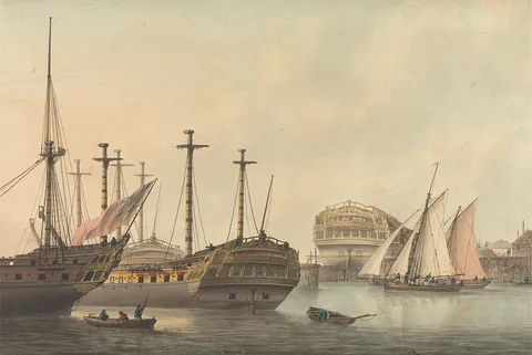 Samuel Atkins, Man-of-War being Refitted