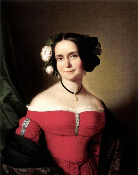 Anton Einsle, Woman in a Red Dress