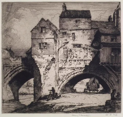 Albany E. Howarth, Elvet Bridge, Durham by Albany E. Howarth