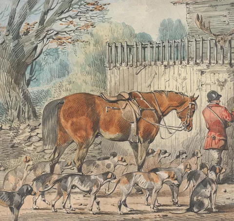 Samuel Henry Alken, Foxhunting: Hunt Servants Returning Hounds to Kennels