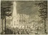 Jean-Michel Moreau, Design for the Engraving "Réjouissances du Peuple . . . à Reims le 27 aout 1765"