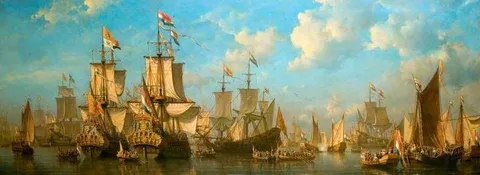 Everhardus Koster, The Prince of Orange, afterwards King William III, Embarking at Hellevoetsluis for England in 1688