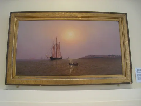 Francis A. Silva, Schooner Passing Castle Island, Boston Harbor