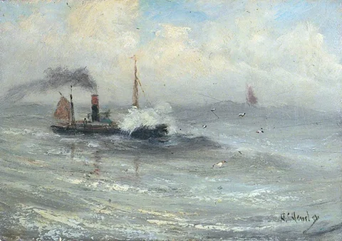 William Hemsley, Steamship in Stormy Seas