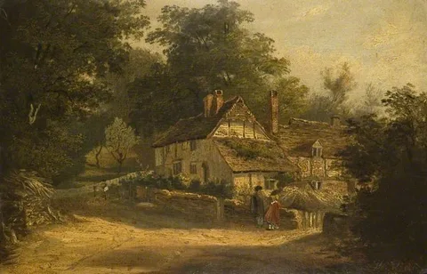 William Kidd, Old Cottages at Petersfield, Hampshire