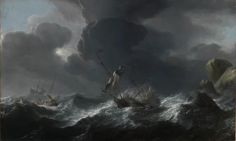 Aernout Smit, Shipwreck off a rocky shore
