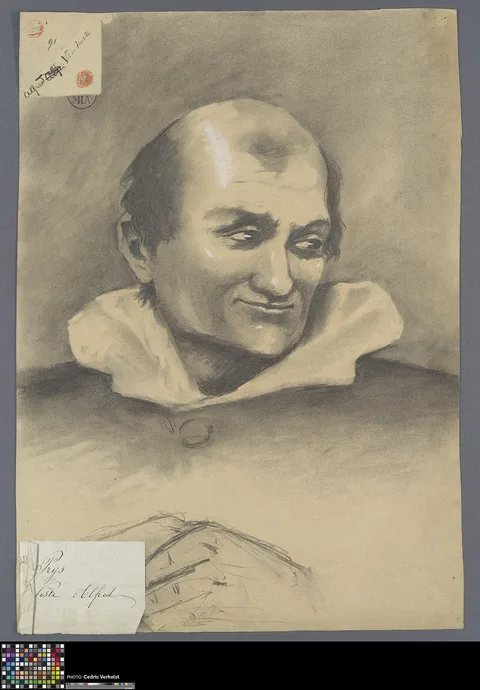 Alfred Van Neste, Academic expression study: head of a smirking man