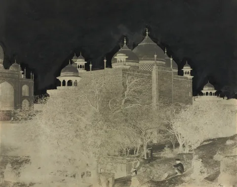John Murray, Taj Mahal, Back View of the Rest-House, with Figure