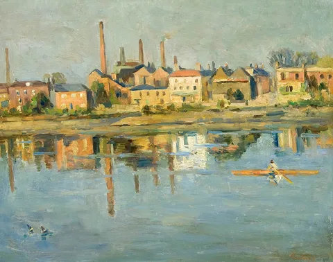 Emil von Gerliczy, Industrial Landscape near Water