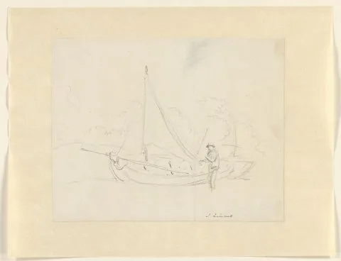 John Linnell, Figuur bij een zeilschip