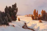 Carl Kenzler, Winter Landscape in the Sun