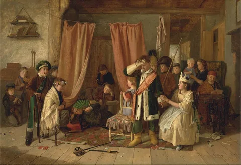 Charles Hunt, Children Acting the 'Play Scene' from "Hamlet," Act II, Scene ii