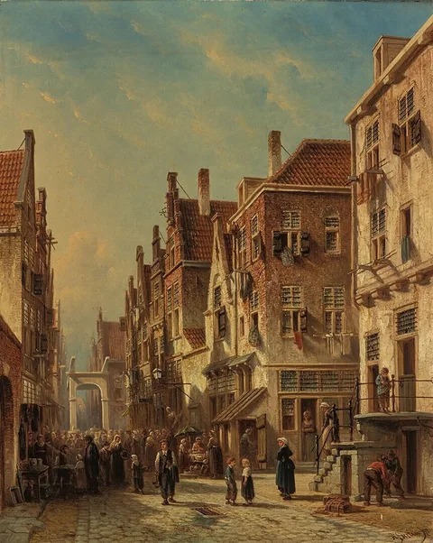 Petrus Gerardus Vertin, View of a Town
