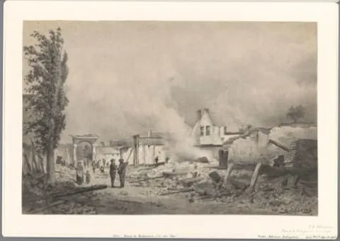 Piet Schipperus, Ruïnes van Bodegraven na de brand van 31 mei 1870