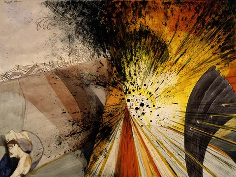 Claggett Wilson, Flower of Death--The Bursting of a Heavy Shell--Not as It Looks, but as It Feels and Sounds and Smells