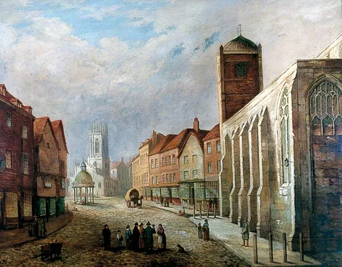 George Fall, The Market Cross with St Crux, York