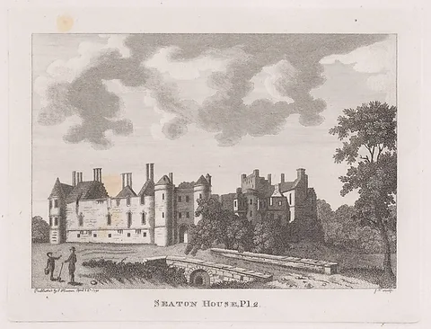 James Newton, Seaton House, pl. 2, Edinburghshire (from Antiquities of Scotland, volume 1)