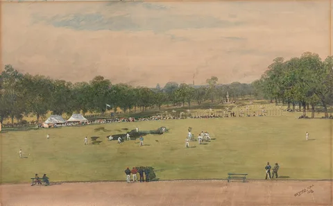 Walter Paris, A Cricket Match of the Royal Marine Artillery, London