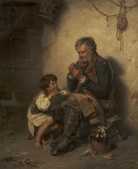 Edwin Roberts, His Only Pair (A Button Short)
