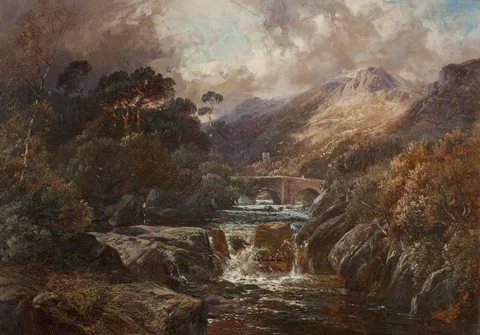 Clarence Roe, Mountain, River and Bridge