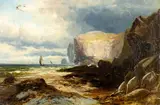 Clarence Roe, Seascape with Sailboats