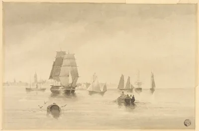Edward William Cooke R.a., Rye - South Coast Near Hastings