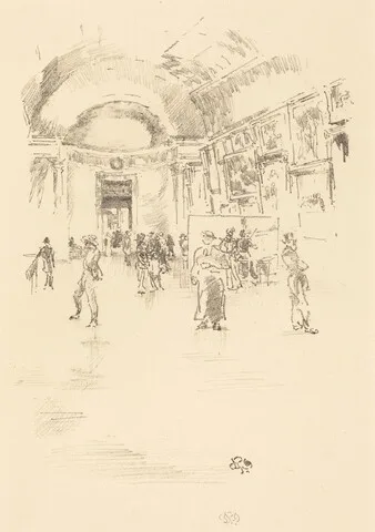 James Whistler, The Long Gallery, Louvre