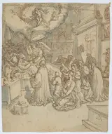 Frans Francken Ii., Allegory of the Death of a Religious Man