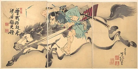 Tsukioka Yoshitoshi, Horse and Rider