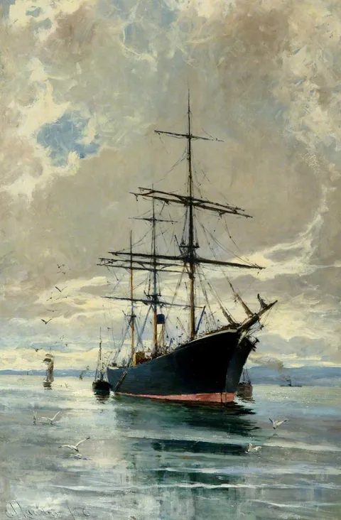 Charles James Lauder, At Anchor (The Dundee Whaling Vessel 'Balaena')
