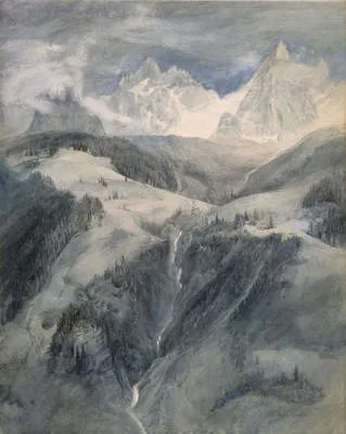 John Ruskin, Cascade de la Folie, Chamonix
