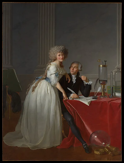 Jacques-Louis David, Antoine Laurent Lavoisier (1743–1794) and Marie Anne Lavoisier (Marie Anne Pierrette Paulze, 1758–1836)