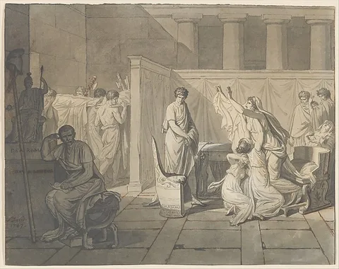 Jacques-Louis David, The Lictors Bringing Brutus the Bodies of his Sons