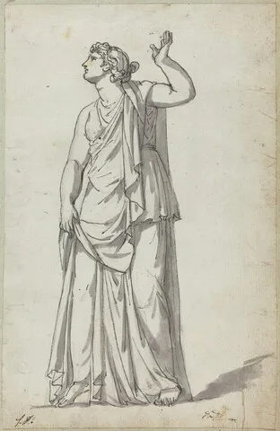 Jacques-Louis David, Roman Statue of a Muse (Anchyrrhoe)