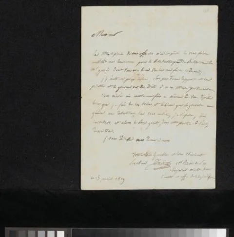 Jacques-Louis David, Brief aan Auguste Gaspard Louis Desnoyers