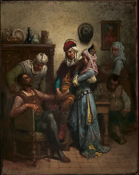 Gustave Doré, Don Quixote and Sancho Panza Entertained by Basil and Quiteria