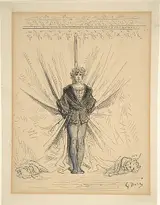 Gustave Doré, A Costumed Actor in Front of a Curtain