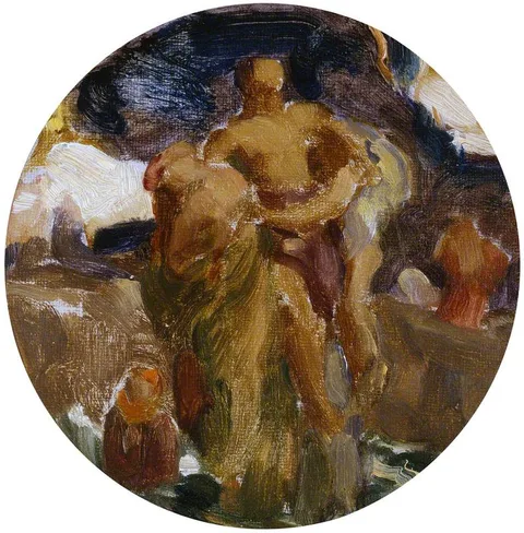 Frederic Leighton, Colour Sketch for 'And the sea gave up the dead that were in it'