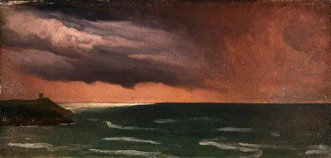 Frederic Leighton, A Coast Scene, Ireland: Storm Effect