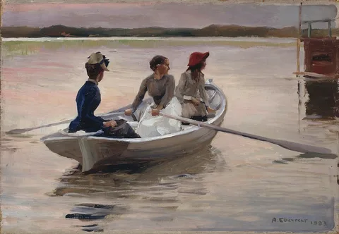 Albert Edelfelt, Girls in a Rowing Boat (Summer in the Archipelago)