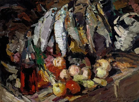 Konstantin Korovin, Fishes, wine, fruit
