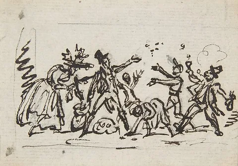 George Cruikshank, A group of figures